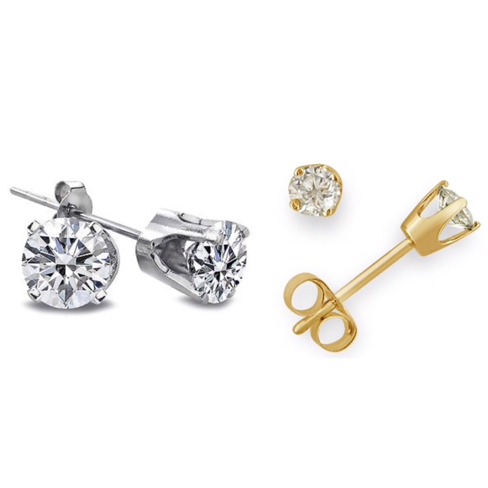 🎉 .25CT Natural Diamond Solid 14K Gold Studs